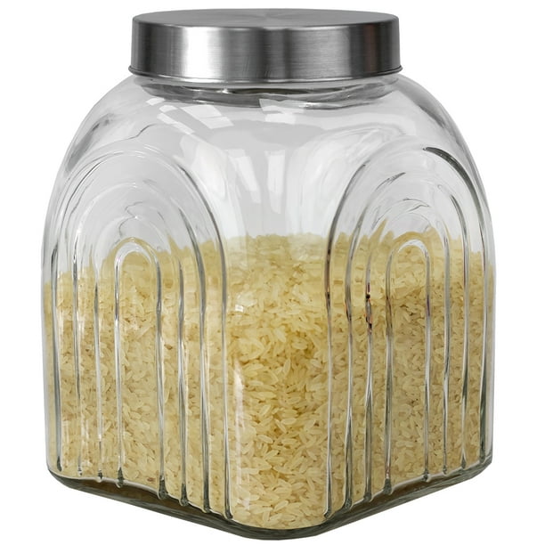 Heritage 3.5 LT Glass Jar with Silver Lid