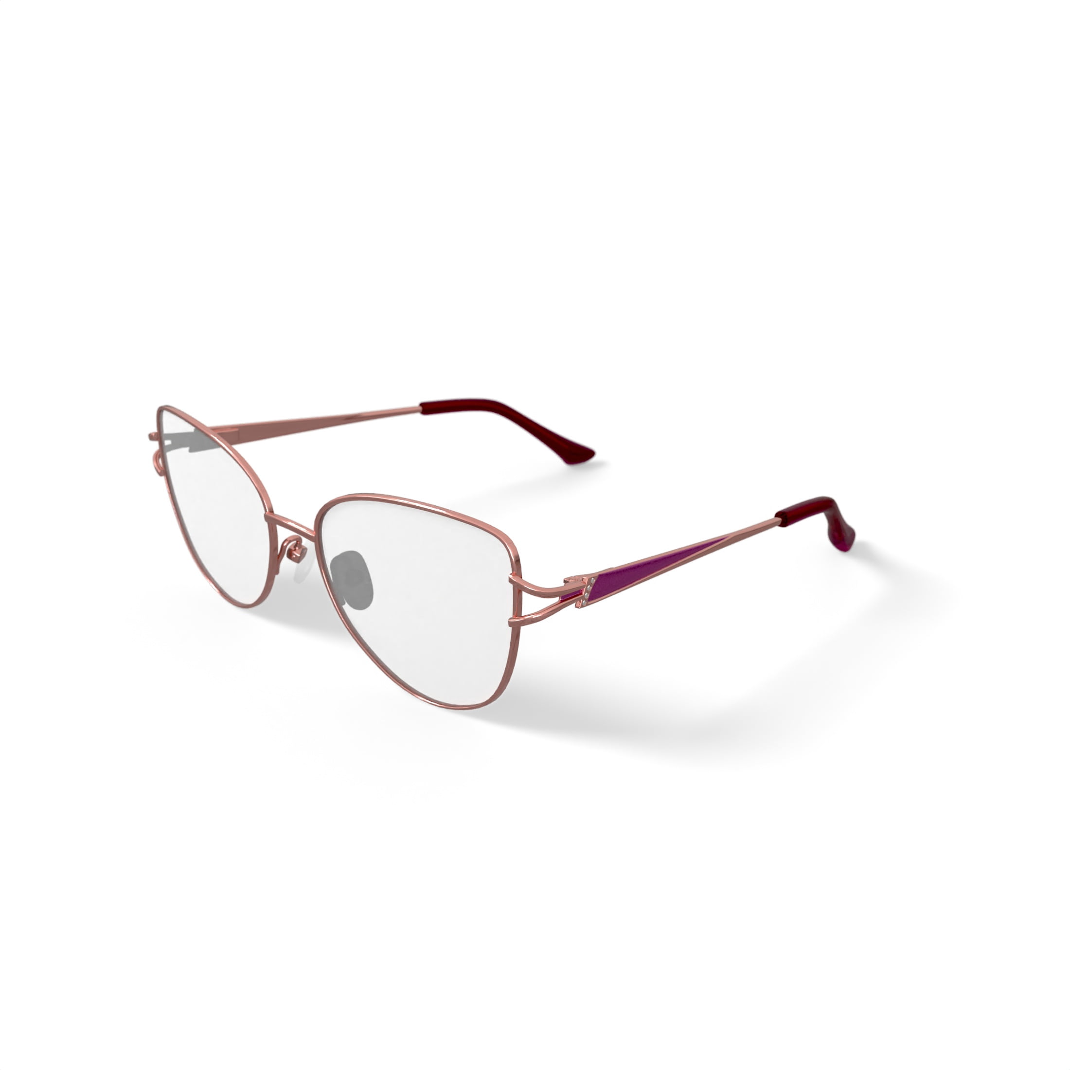 Madison Avenue Women's CMAL131 Prescription Eyeglasses with Case, Rose Gold-Tone