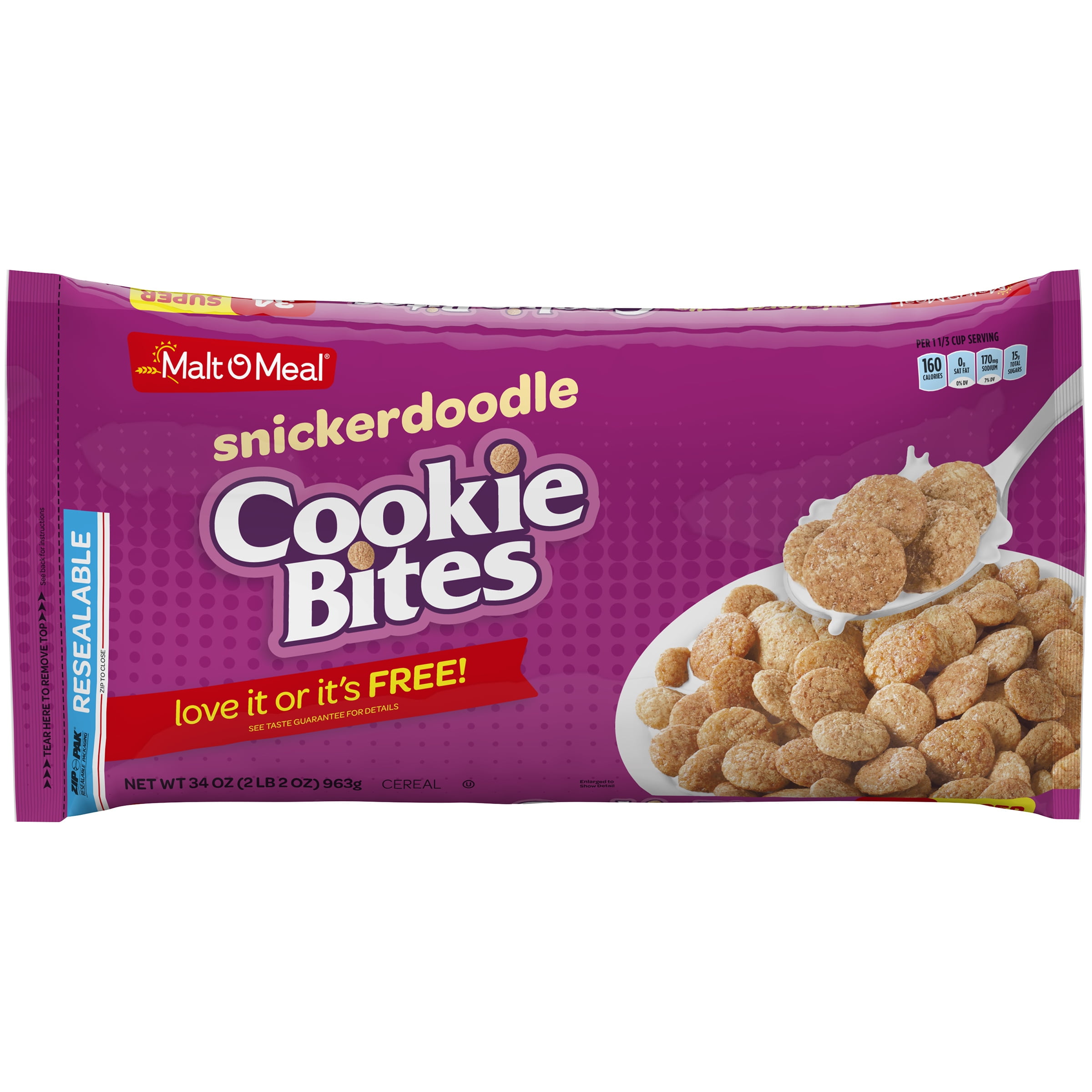 MaltOMeal® Snickerdoodle Cookie Bites Cereal 34 oz. ZIPPAK