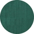thumbnail image 1 of Ahgly Company Machine Washable Indoor Round Oriental Turquoise Blue Industrial Area Rugs, 8' Round, 1 of 4