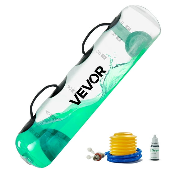 VEVOR Water Weights Aqua Bag, Large Aqua Bags for Workout,70 lbs Adjustable Portable Stability Fitness & Full Body Exercise Equipment,for Strength Core and Balance Training,Home Gym Exercise,Clear