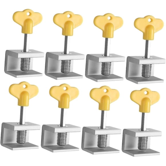 8Pcs Anti-Key Style X with Pets Limit Stoppers Alloy Sliding Anti-Lock Aluminum Children's Window And Sash Child Limiter Safety Stopper