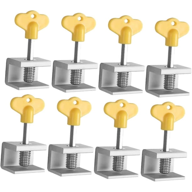 8Pcs Anti-Key Style X with Pets Limit Stoppers Alloy Sliding Anti-Lock Aluminum Children's Window And Sash Child Limiter Safety Stopper