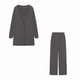 thumbnail image 2 of Conjunto de 3 Piezas de Punto para Mujer: Cárdigan de Larga, Camiseta Sin Mangas, Pantalón y Chándal. Gris Oscuro XL, 2 of 4