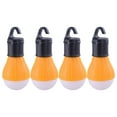 thumbnail image 1 of 4pcs Camping Mini Tent Tent Light 3led Impermeable Emergencia Camping Light Portable Colgante Luz sin batería (naranja), 1 of 5