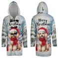thumbnail image 3 of Merry Christmas Poodle Enjoys Woofmas Winter Xmas Holiday All Over Print 3D Hooded Duffle Toggle Coat Poodles Dog Lover Gifts Idea - 02022, 3 of 6
