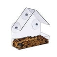 thumbnail image 4 of Greeniant Alimentador de mascotas con ventana de plástico, bandeja transparente, casita para pájaros, ventosa colgante, casa de alimentación de animales Suministros de alimentación y agua para Greeniant PT0687-00B, 4 of 6