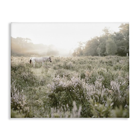 Stupell Industries Rustic Lodge Misty Sunset Horse Canvas Art, 20 x 16, by Leah Straatsma
