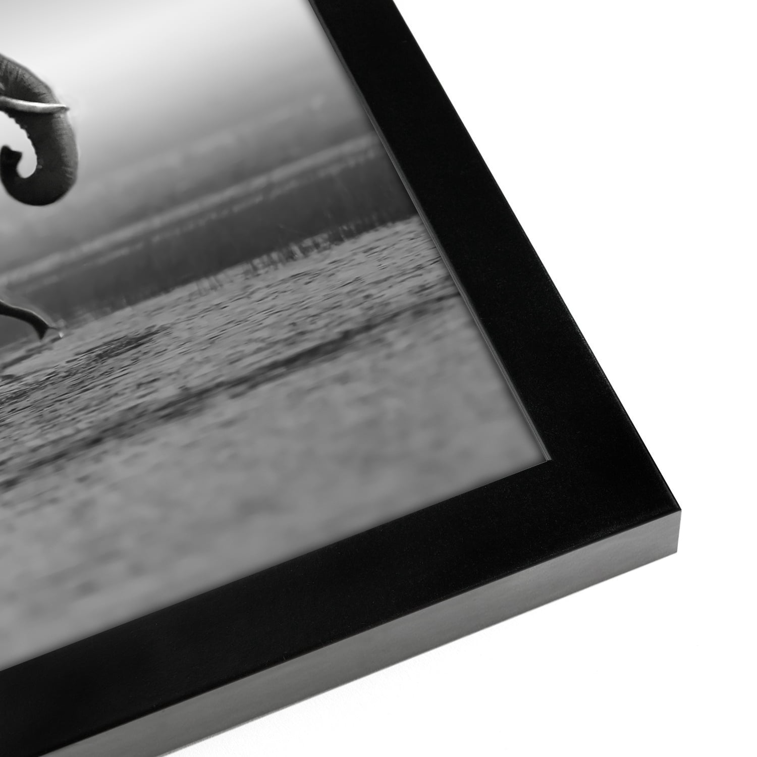Americanflat 12x36 Picture Frame in Black - Composite Wood with Polished Plexiglass - Horizontal and Vertical Formats for Wall