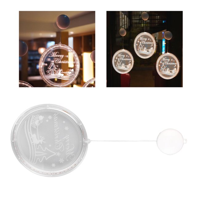 3D Window Lights, Christmas Battery Powered Smoothly Lines Hanging 3D Lights For Wall