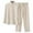 Khaki, variant on Spring and Autumn Men's Cotton and Linen Tang Suit Chinese Long Sleeve Suit Chinese Style Retro Loose Tai Chi Tops Trousers Men