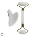 thumbnail image 1 of Jade Roller & Gua Sha Face Body Therapy Massager Stone FAST FAST J3A8, 1 of 9