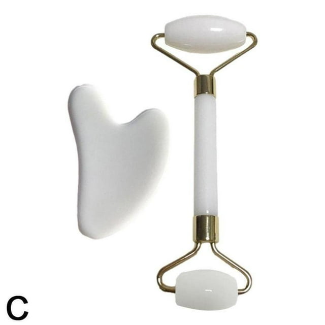 Jade Roller & Gua Sha Face Body Therapy Massager Stone FAST FAST J3A8