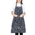 thumbnail image 1 of Chef Apron women Casual Print Cooking Chef Kitchen Restaurant Bib Apron Dress Pocket Apron, 1 of 9