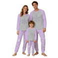 thumbnail image 7 of successthop Matching Couple Christmas Pajamas 2 Set Snowflakes Long Sleeve Crewneck Tops and Pant Set with Pockets, 7 of 7