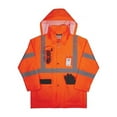 thumbnail image 2 of Ergodyne GloWear 8366 Lightweight High-Visibility Rain Jacket ANSI Class R3 Orange Large (24364), 2 of 2