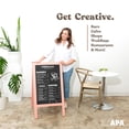 thumbnail image 5 of Ilyapa Wooden A-Frame Sign with Eraser & Chalk - 40 x 20 Inches Magnetic Sidewalk Chalkboard – Pink Menu Display for Restaurant, Business Or Wedding, 5 of 7