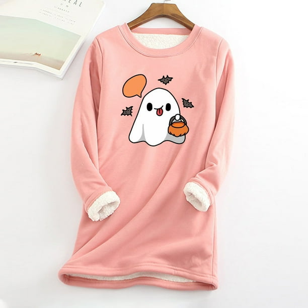 Ichuanyi liquidación mujer gruesa sudadera de vellón de manga larga estampado de manga ICHUANYI WER202308181825