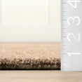 thumbnail image 2 of nuLOOM Citra Solid Wool Area Rug, 2' 6" x 8', Runner, Tan, 2 of 9