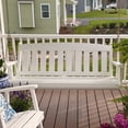 thumbnail image 2 of Amish Heavy Duty 800 Lb Mission Treated Porch Swing with Hanging Chains (4 Foot, Semi-Solid White Stain), 2 of 8