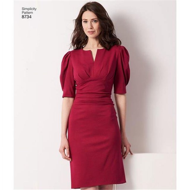 Simplicity Patterns US8734BB Misses Womens Amazing Fit Dress Pattern, BB - 20W-28W