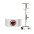 thumbnail image 3 of Sterling Silver with Natural Garnet Solitaire Ring, 3 of 3
