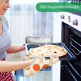 thumbnail image 2 of Yayeee Pot Holders Kitchen Heat Resistant with Pocket 7"x9.8" Cotton Oven Cooking Hot Pads, Orange Geometric Circles, 2 of 7