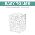 thumbnail image 5 of pbf Clear Acrylic Pen Holder for Desk | Clear Pencil Holder | Acrylic Makeup Brush Holder for Vanity | Pen Organizer | Bookmark Holder | Pencil Cups | Desk Organizer (Silver Glitter), 5 of 6