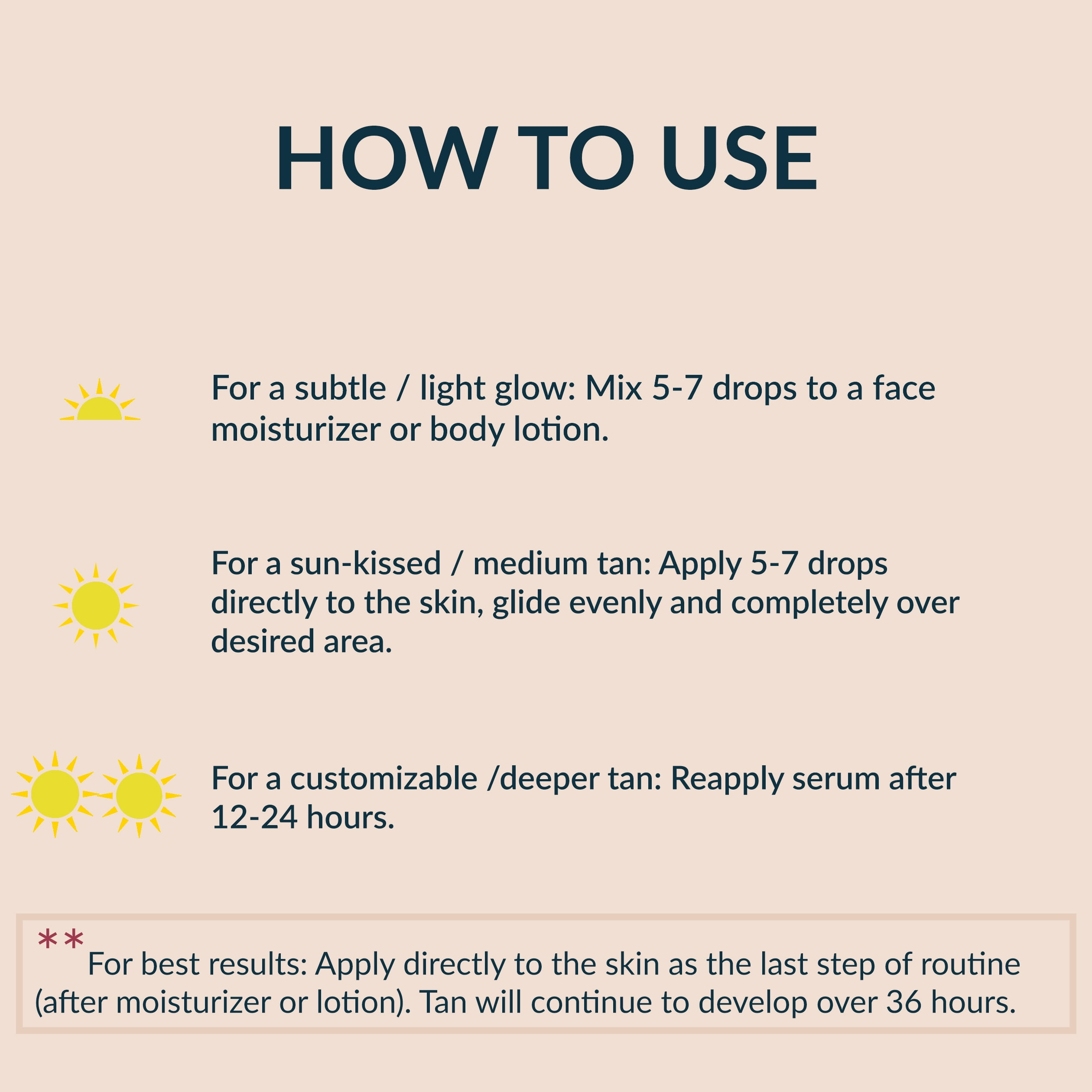 Self Tanner - Gradual Tanning Bronzing Drops for Face with Vitamin C, Apple Stem Cell & Probiotic, 1 oz