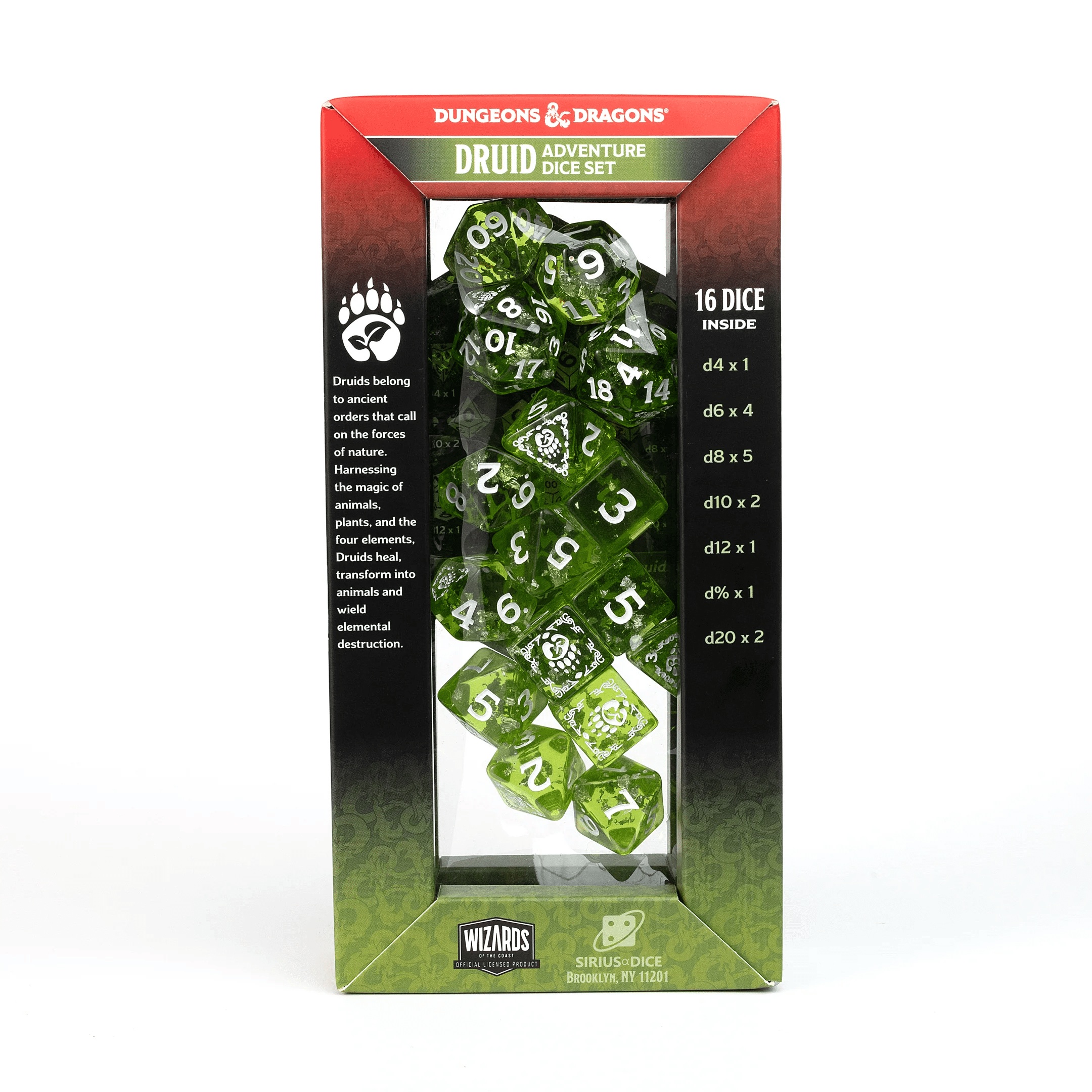 Sirius Dice: D&D Adventure Dice: Druid Green Refresh