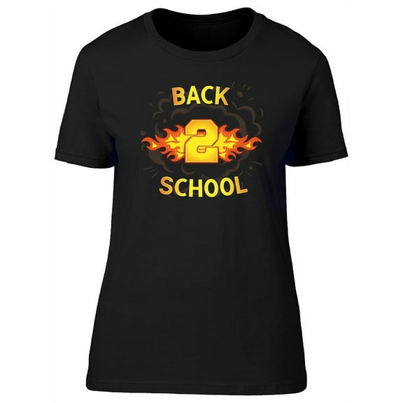 Back 2 School Flames T-Shirt Women -Image by Shutterstock, Female Small