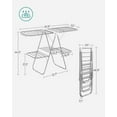thumbnail image 5 of SONGMICS Clothes Drying Rack Foldable 2-Level Laundry Drying Rack with Height-Adjustable Wings Free-Standing 33 Drying Rails Sock Clips Silver and White, 5 of 10
