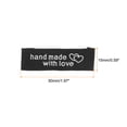 thumbnail image 2 of 40pcs Sewing Labels, Handmade with Love Labels Personalized Satin Embossed Tags Woven Sew on Clothing (Black), 2 of 8