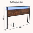thumbnail image 3 of LED Full Size Headboard Only, Headboard Full with Storage,Full Headboard with Outlets,Full Size Headboard with storage for Adjustable Bed Full with USB, Full Bed Headboard Only for Full Size Bed, 3 of 6