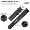 thumbnail image 4 of BISONSTRAP Men's Watch Bands, Hand-Stitched Leather Watch Straps, Quick Release, 19mm, Black with Silver Buckle, 4 of 6