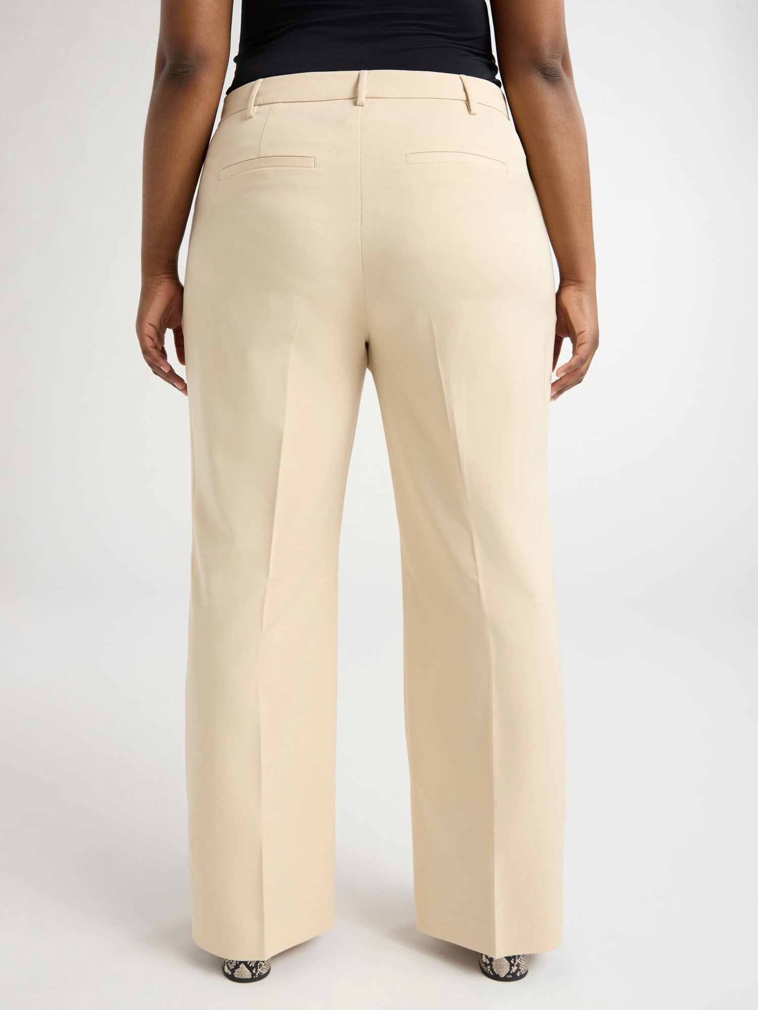 Scoop Women's and Women’s Plus Crepe High Rise Bootcut Suit Pants, Sizes 0-28
