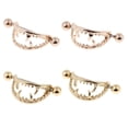 thumbnail image 3 of Joyería Atractiva De Las Mujeres De Niple Perno de material acero Inoxidable Perno Barbell Nippling jinwen Anillo de pezón con dientes de calavera, 3 of 8