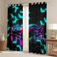 thumbnail image 2 of Erosebridal Sport Car Curtains for Living Room,Honeycomb Hexagon Blackout Curtains Set of 2 (38x45),Extreme Sport Curtains and Drapes (38x45),Boys Bedroom Decor, 2 of 6
