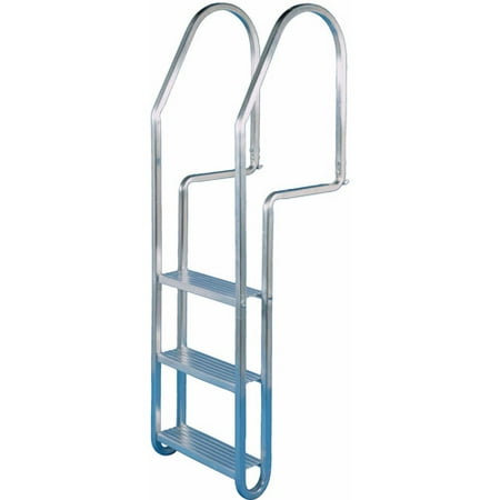Aluminum 12 Volt Outdoor Step - Dock Edge Aluminum Kwik Release Dock Ladder with Hardware