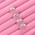 thumbnail image 6 of BERRICLE Sterling Silver 2-Stone Rings Cubic Zirconia CZ Promise Split Shank Ring for Women, Rhodium Plated Size 5, 6 of 7
