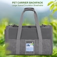 thumbnail image 3 of Bolsa portátil para mascotas, bolsa transpirable para mascotas, bolsa para exteriores, bolsa de hombro, 3 of 8