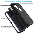 thumbnail image 3 of Moto G Pure Cases, 3 in 1 Sturdy Phone Case for Motorola Moto G Power 2022,Takfox Full-Body Shockproof Drop Protection Hybrid Bumper Rugged Rubber Cover Defend Matte Armor Phone Case -Black, 3 of 9
