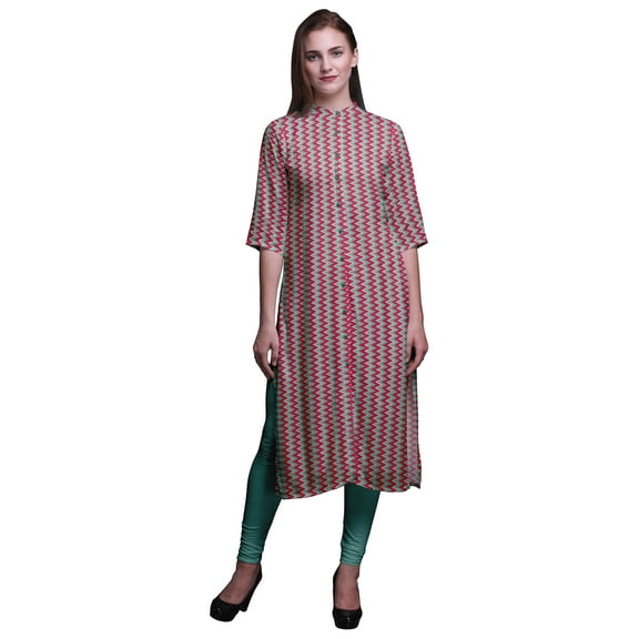Bimba Women Straight Long Kurta Regular Fit Tunic Casual Kurti Large