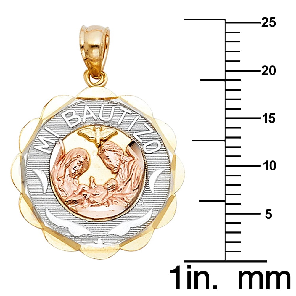 Spanish Mi Bautizo Baptism Pendant 