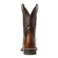 thumbnail image 3 of Western Boots for Men-Low-Heel Stitching Mid-Pipe Cowboy Boots Retro Square Toe Wide Calf Pull On Boots, 3 of 6