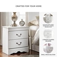 thumbnail image 4 of Signature Design by Ashley Anarasia 2-Drawer Nightstand – White Louis Philippe Style, Sleek Bedside Table with Pewter Hardware & Smooth-Gliding Drawers, 4 of 6