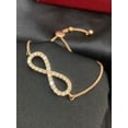 thumbnail image 6 of Real 1.10 Cts Round Brilliant Cut Natural Diamonds Infinity Bracelet In Hallmark 14K Rose Gold, 6 of 13