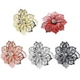 thumbnail image 6 of Hotel Party Supplies Kitchen Gadgets Hollow Crystal Flower Napkin Buckle Napkin Rings Table Decoration Towel Holder RED 6PCS, 6 of 8