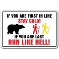 thumbnail image 1 of SignMission 8" X 12" Plastic Sign, Run Like Hell, 1 of 5