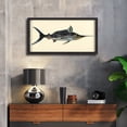thumbnail image 6 of Empire Art "Blue Marlin" Alex Zeng's dimensional collage, under glass & a black shadow box frame, 6 of 10